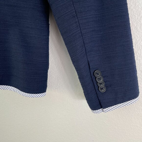 NEW 346 Brooks Brothers Womens 12 Navy Blazer Cotton Jacket Nautical Preppy - Picture 14 of 14